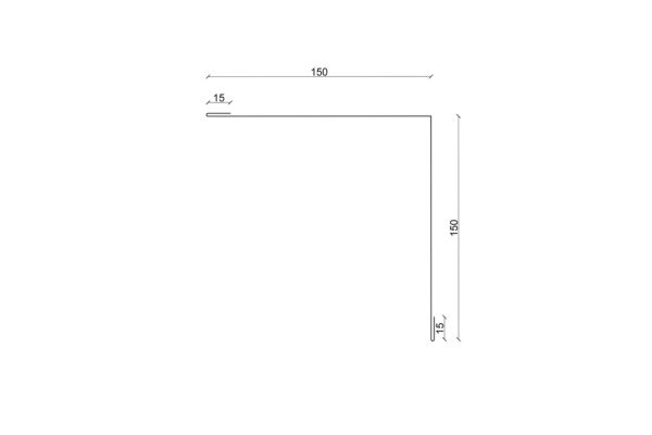 Innenecke 150/150 Groß für Trapezblech