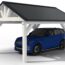 T 18 X oder T 18 DR auf einem Satteldach Carport in RAL 7016 Anthrazit