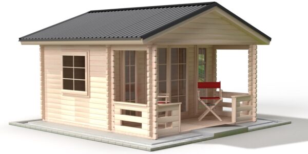 T 18 X oder T 18 DR auf einem Gartenhaus in RAL 7016 Anthrazit