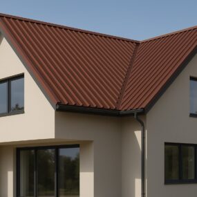 Trapezblech T 20 M 0,63mm oder 0,75mm Stark für PV geeignet in RAL 8012 Kastanienbraun Braunrot Rotbraun